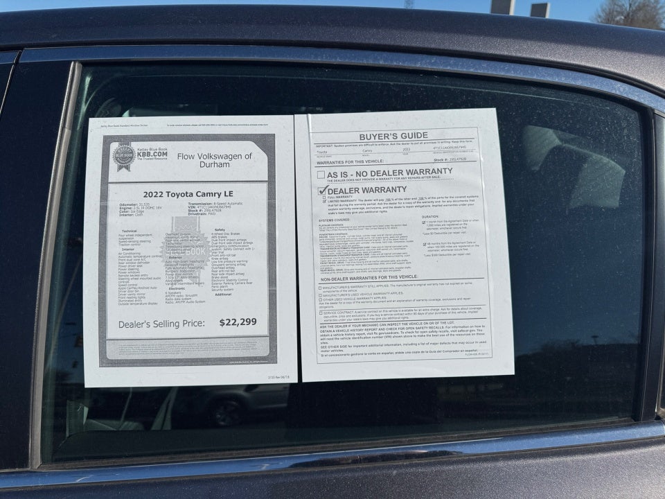 2022 Toyota Camry LE