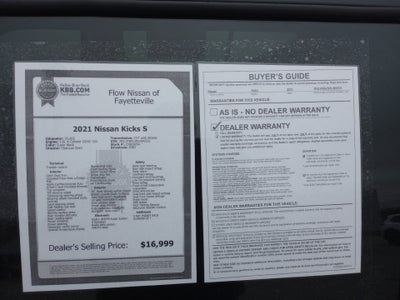 2021 Nissan Kicks S Xtronic CVT