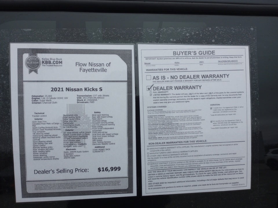 2021 Nissan Kicks S Xtronic CVT