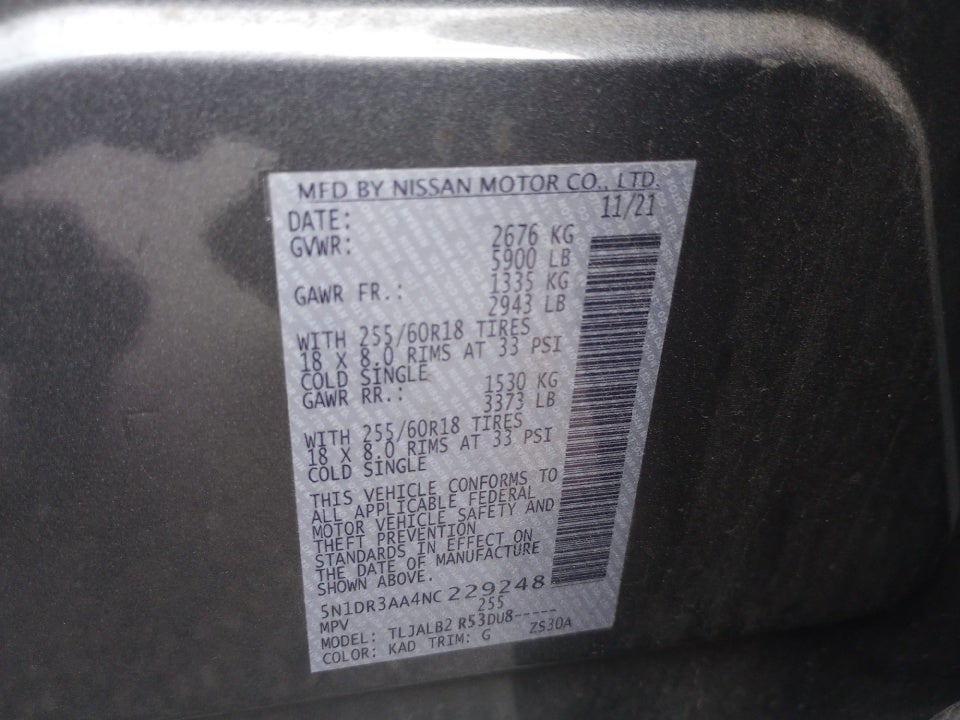 2022 Nissan Pathfinder S 2WD