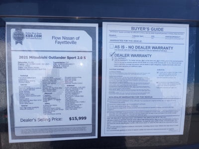 2021 Mitsubishi Outlander Sport 2.0 ES 2WD