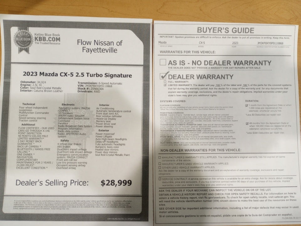 2023 Mazda Mazda CX-5 2.5 Turbo Signature