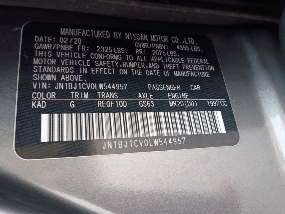 2020 Nissan Rogue Sport S