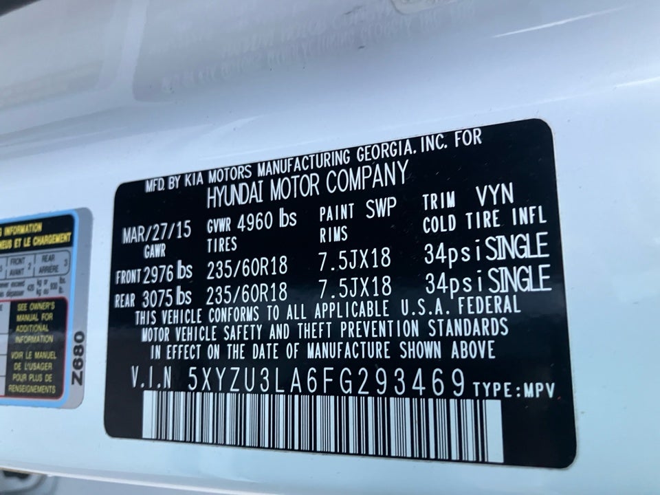 2015 Hyundai Santa Fe Sport 2.0L Turbo