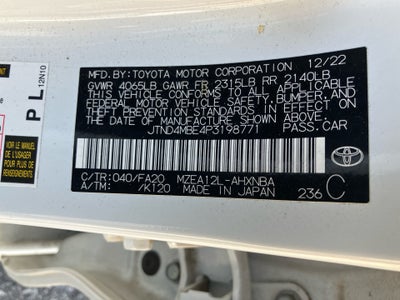 2023 Toyota Corolla Hatchback SE