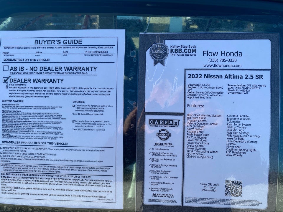 2022 Nissan Altima SR FWD