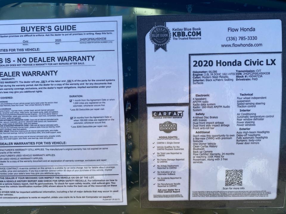 2020 Honda Civic Sedan LX
