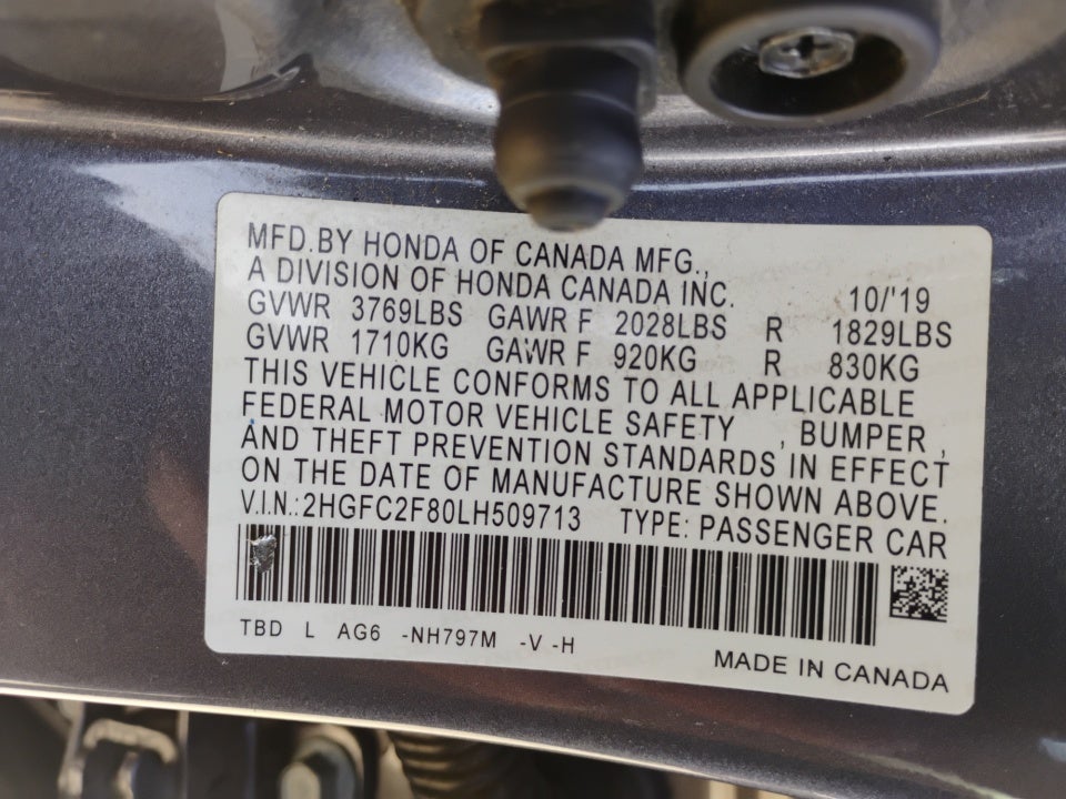 2020 Honda Civic Sedan Sport