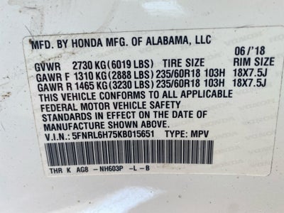 2019 Honda Odyssey EX-L