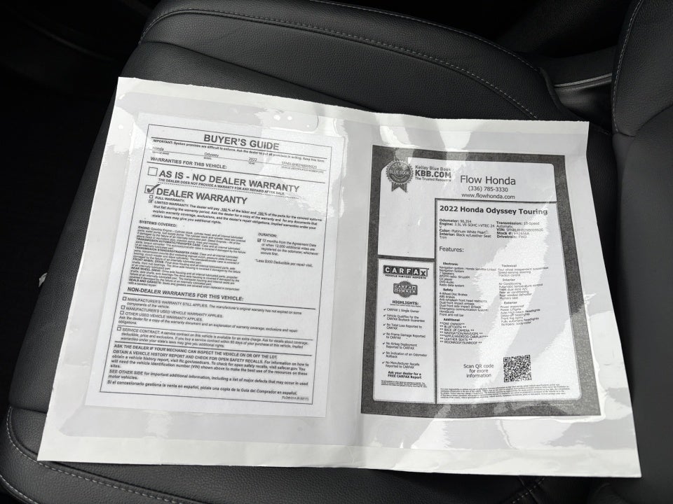 2022 Honda Odyssey Touring