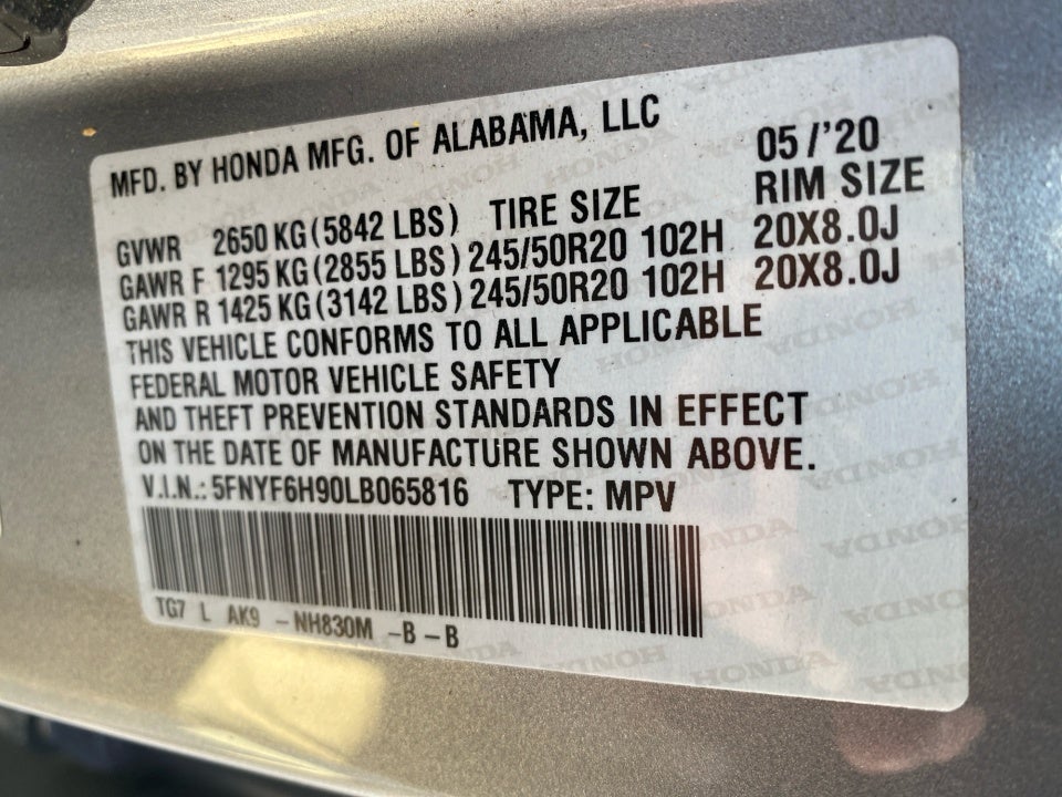 2020 Honda Pilot AWD Touring 8 Passenger