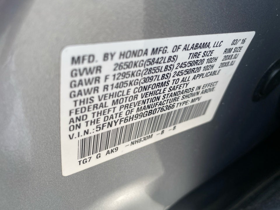 2016 Honda Pilot Touring