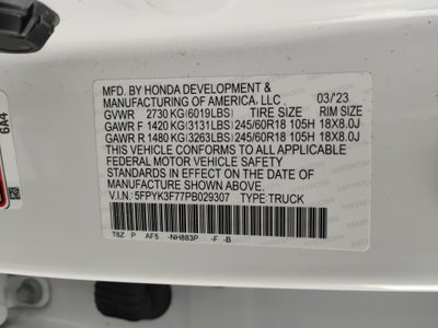 2023 Honda Ridgeline RTL-E