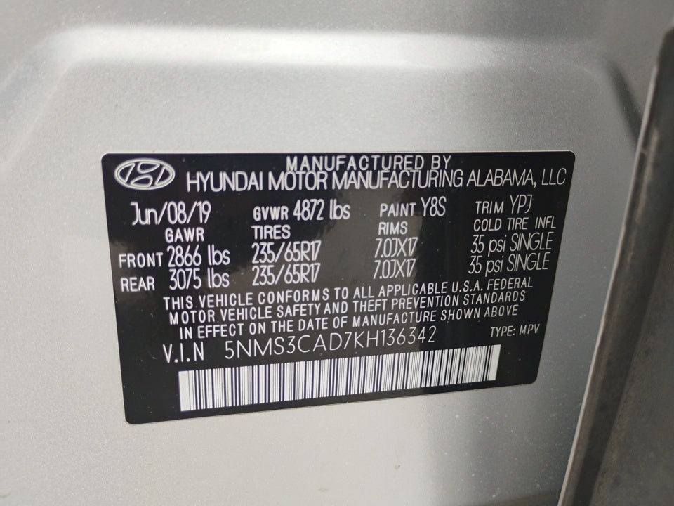 2019 Hyundai Santa Fe SEL