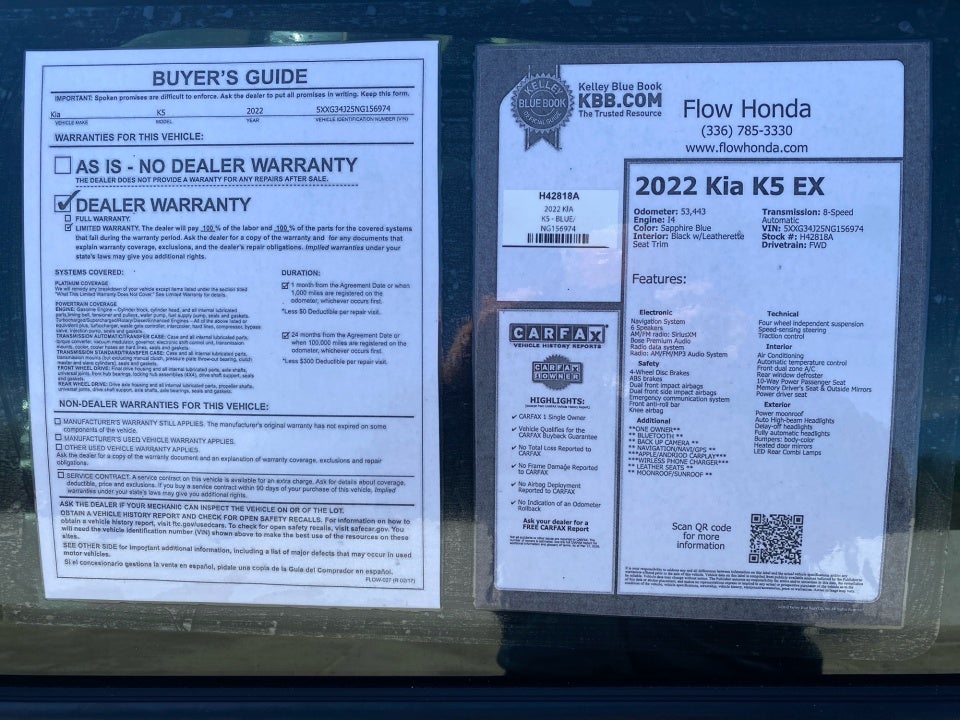 2022 Kia K5 EX