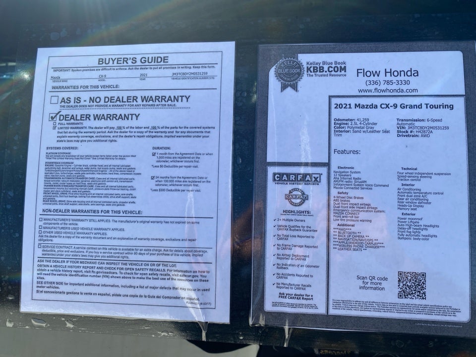 2021 Mazda Mazda CX-9 Grand Touring