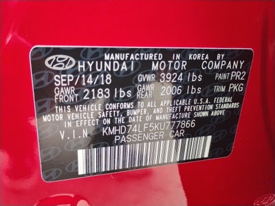 2019 Hyundai Elantra SE