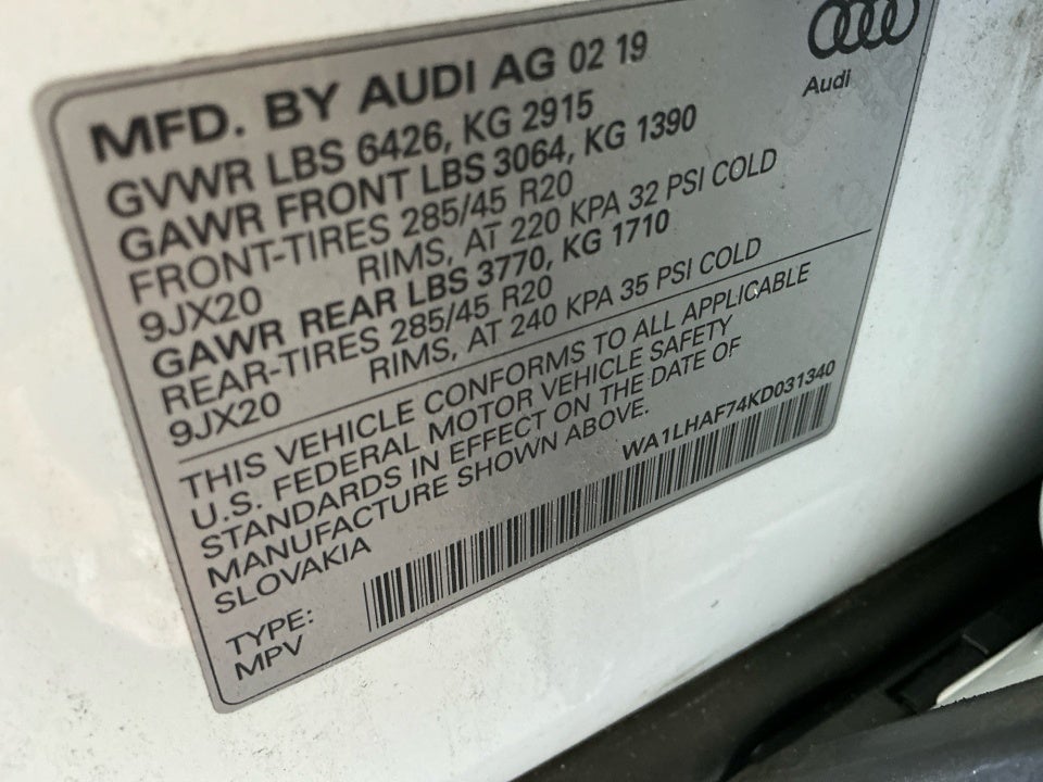 2019 Audi Q7 45 Premium