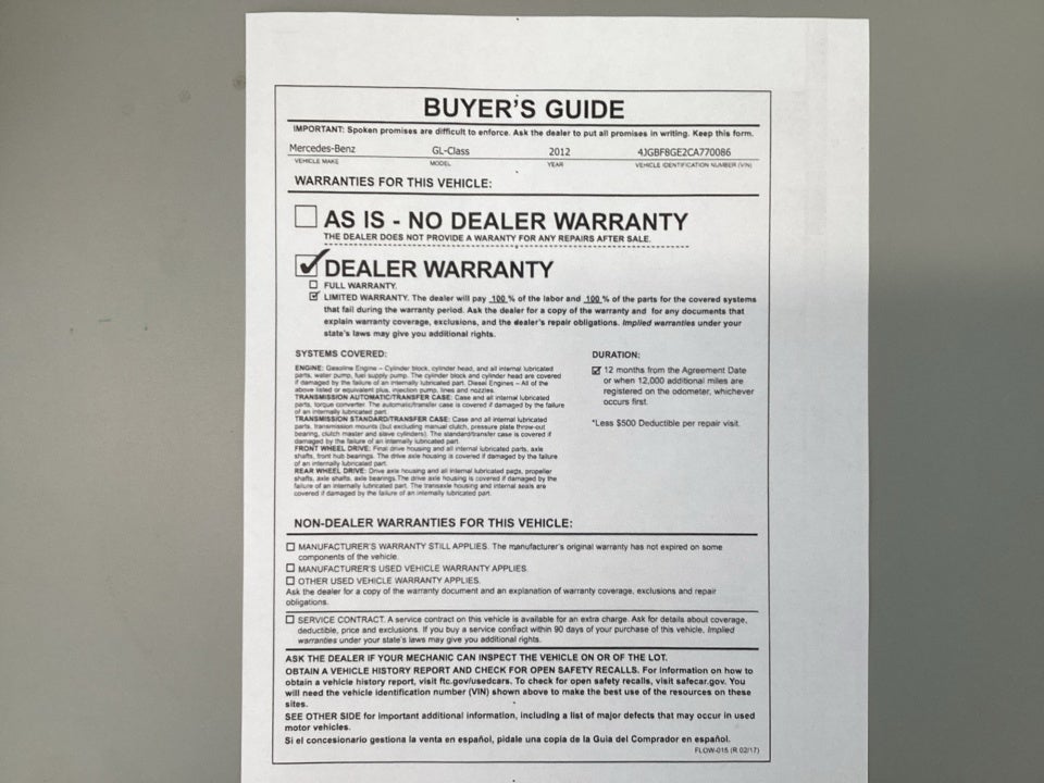 2012 Mercedes-Benz GL 550 4MATIC®