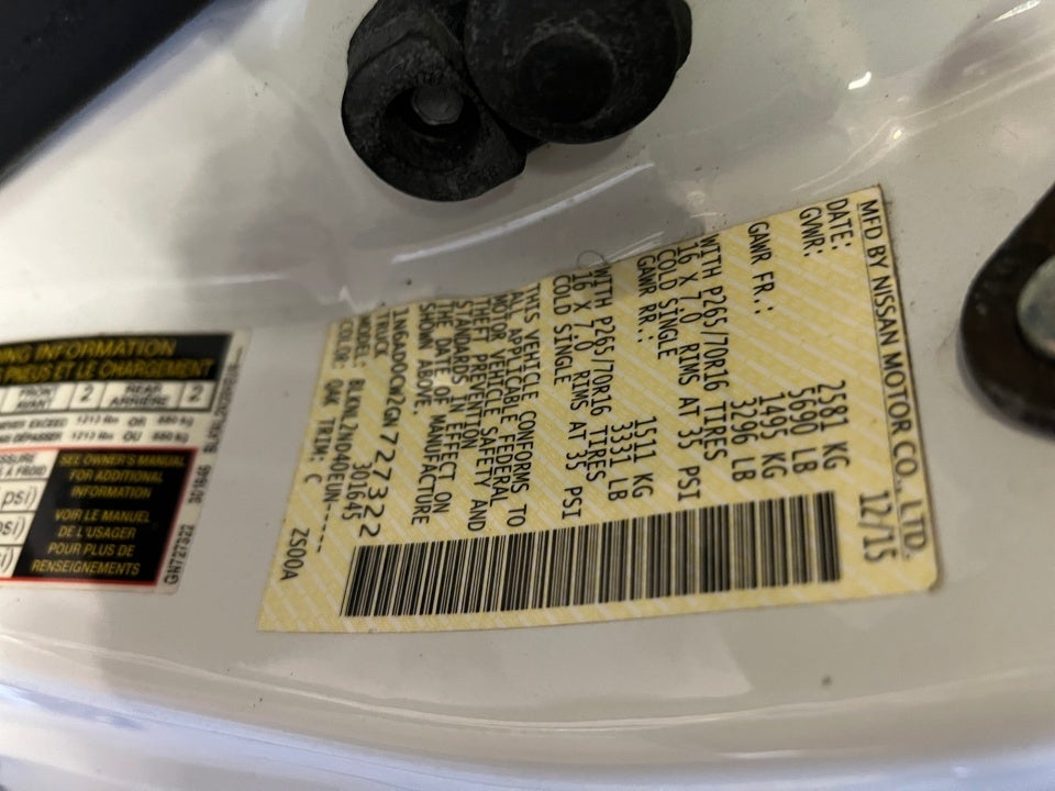 2016 Nissan Frontier SV