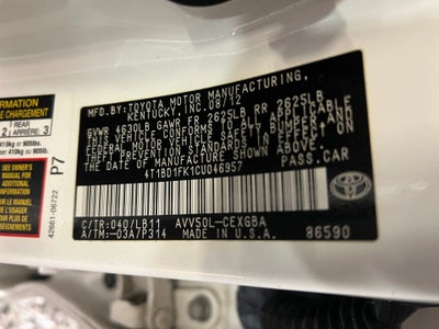 2012 Toyota Camry Hybrid XLE