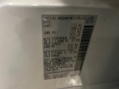 2020 Nissan Pathfinder SV 4WD