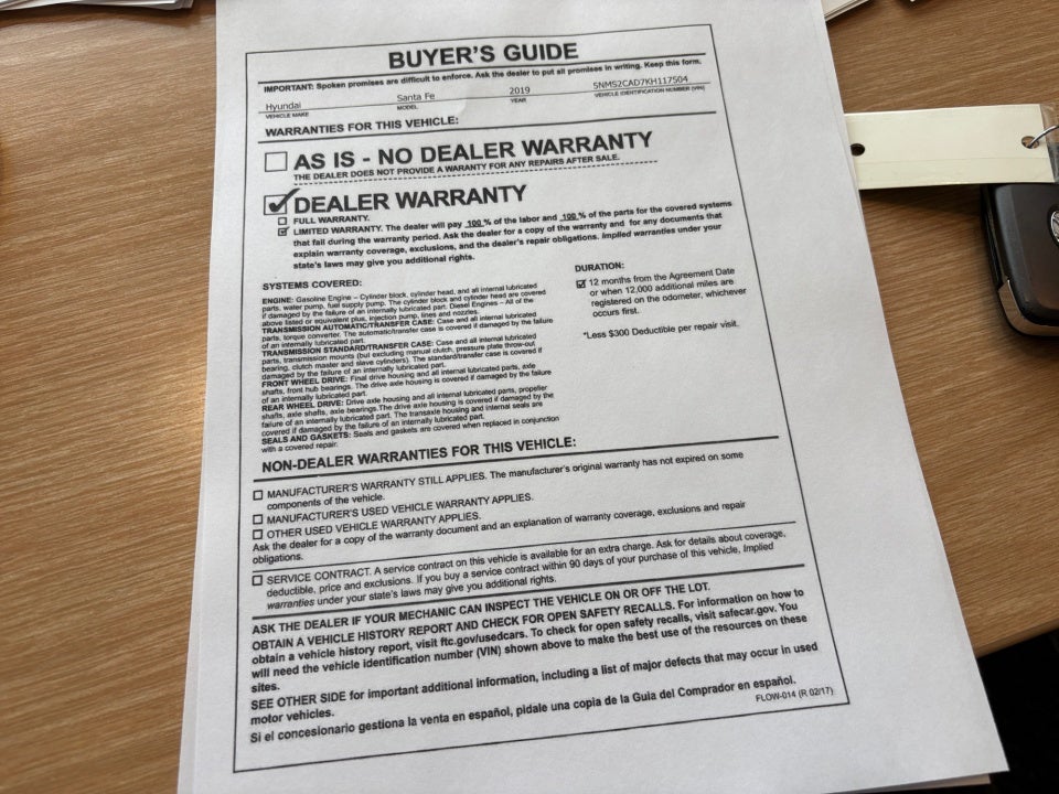 2019 Hyundai Santa Fe SE