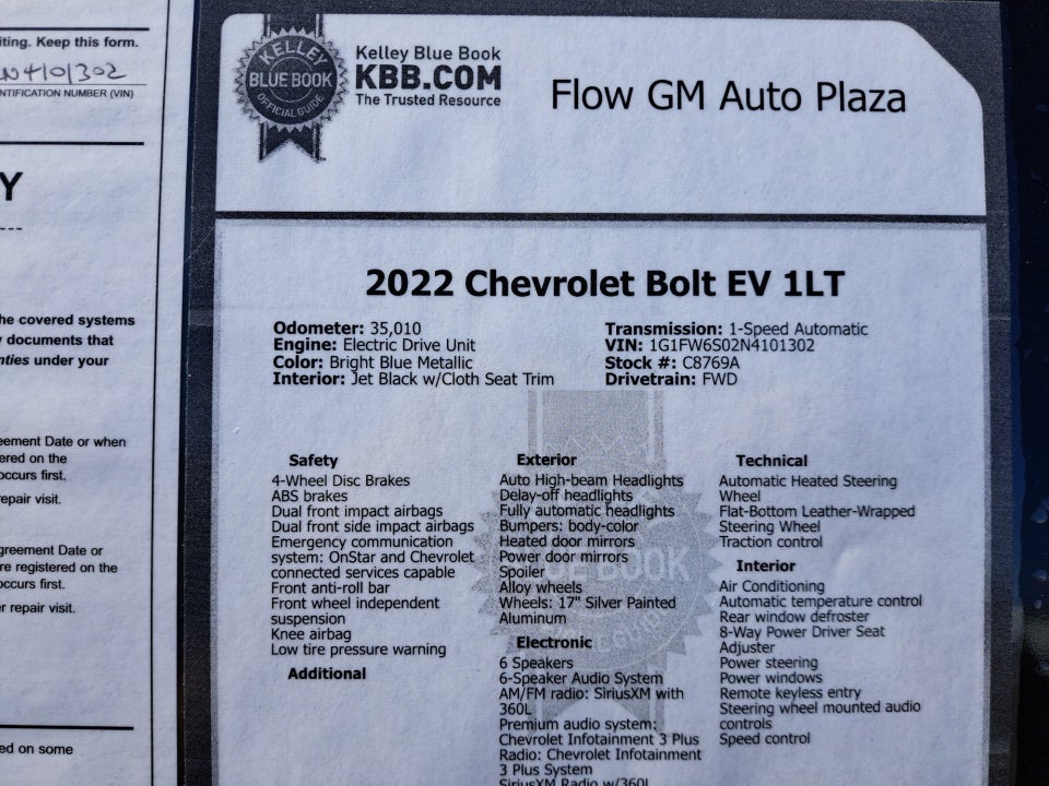 2022 Chevrolet Bolt EV 1LT