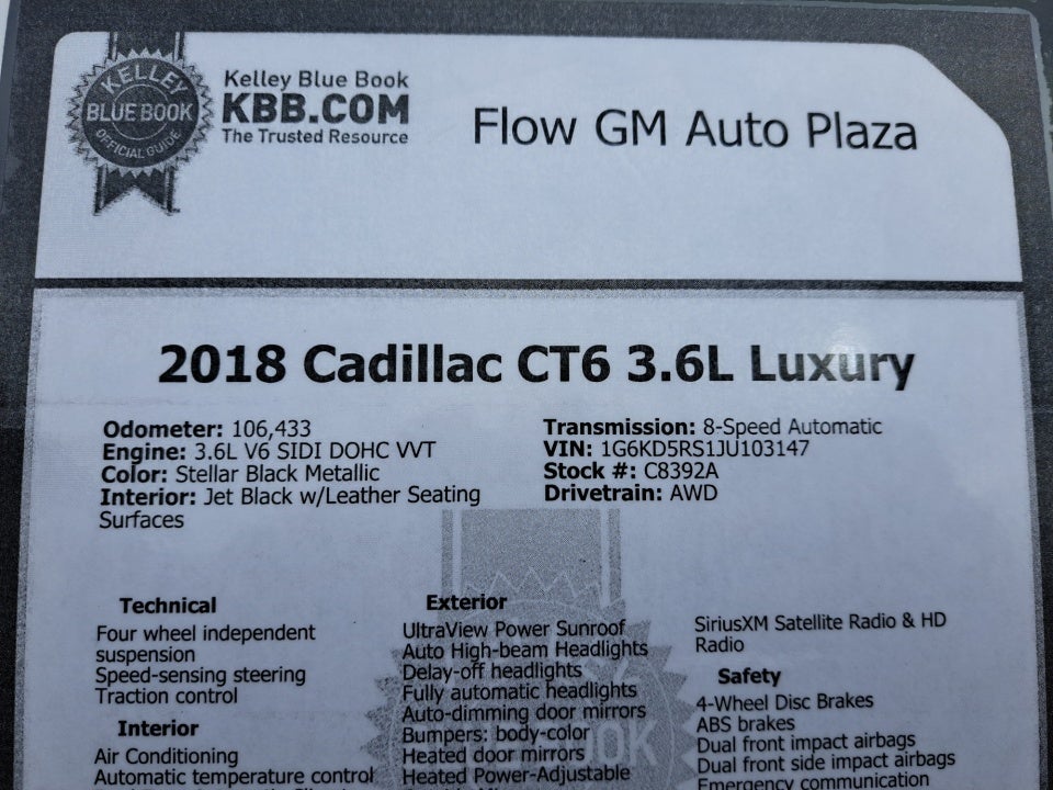 2018 Cadillac CT6 Luxury