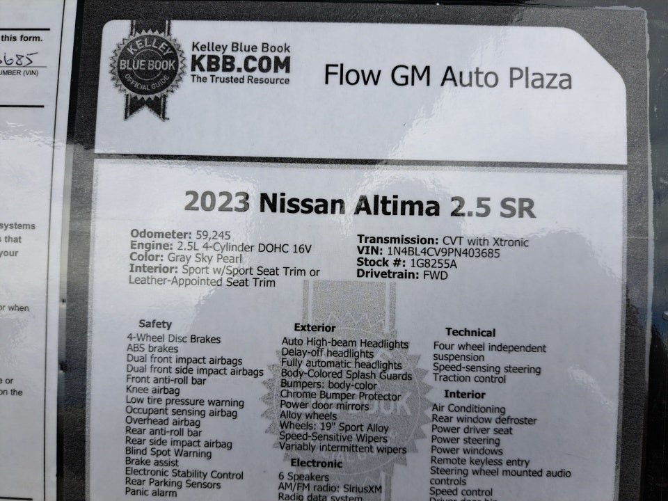 2023 Nissan Altima SR FWD