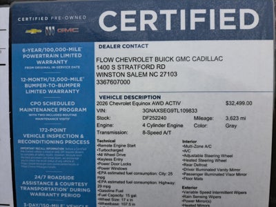 2026 Chevrolet Equinox AWD ACTIV