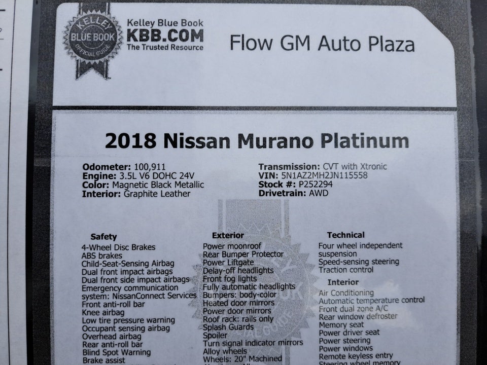 2018 Nissan Murano Platinum