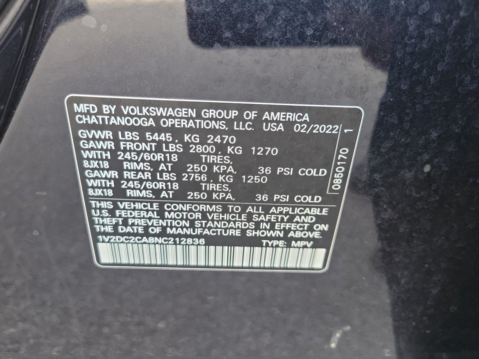 2022 Volkswagen Atlas Cross Sport 2.0T SE