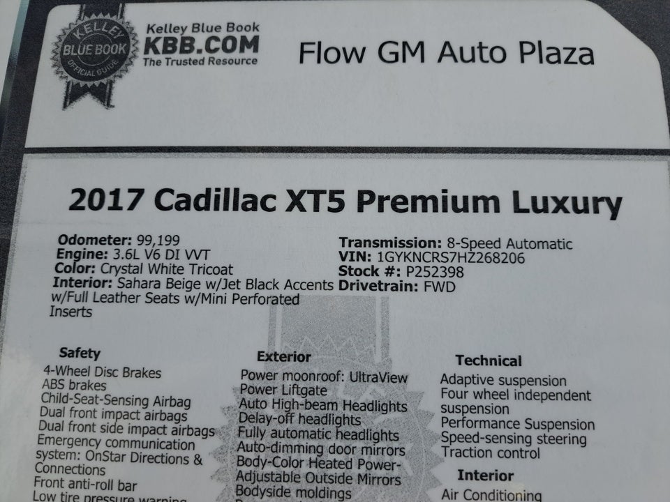 2017 Cadillac XT5 Premium Luxury