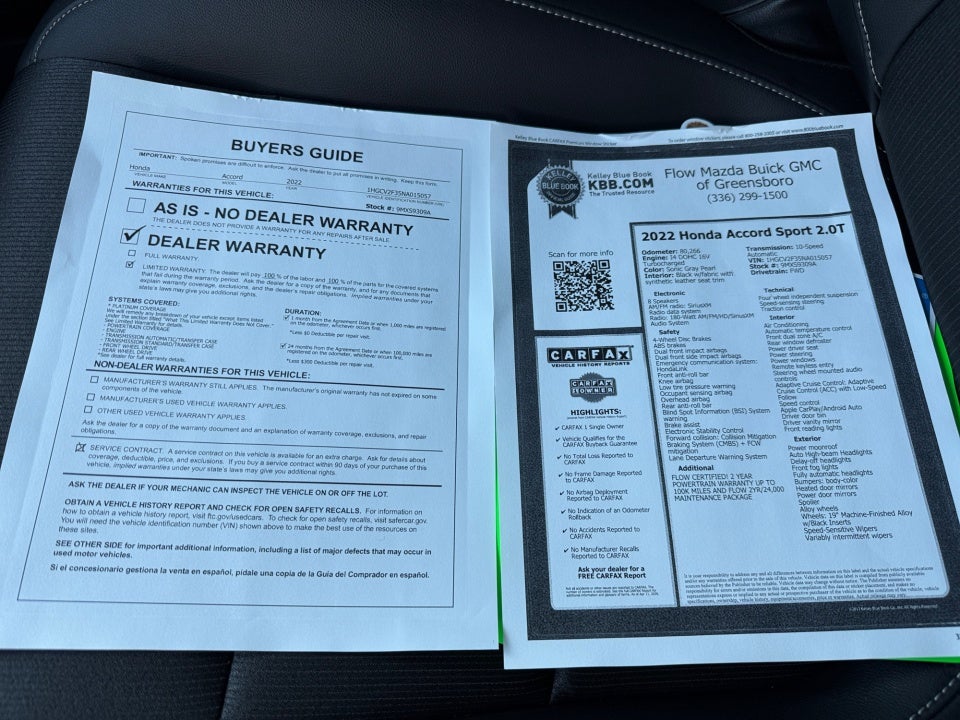 2022 Honda Accord Sport 2.0T