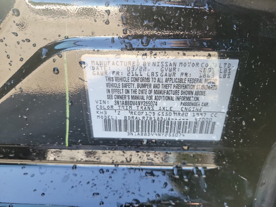 2022 Nissan Sentra SR Xtronic CVT