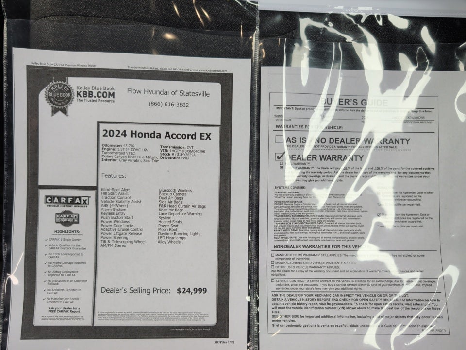 2024 Honda Accord Sedan EX