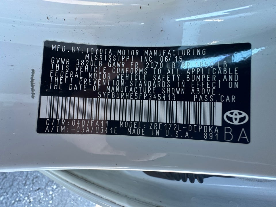 2015 Toyota Corolla L