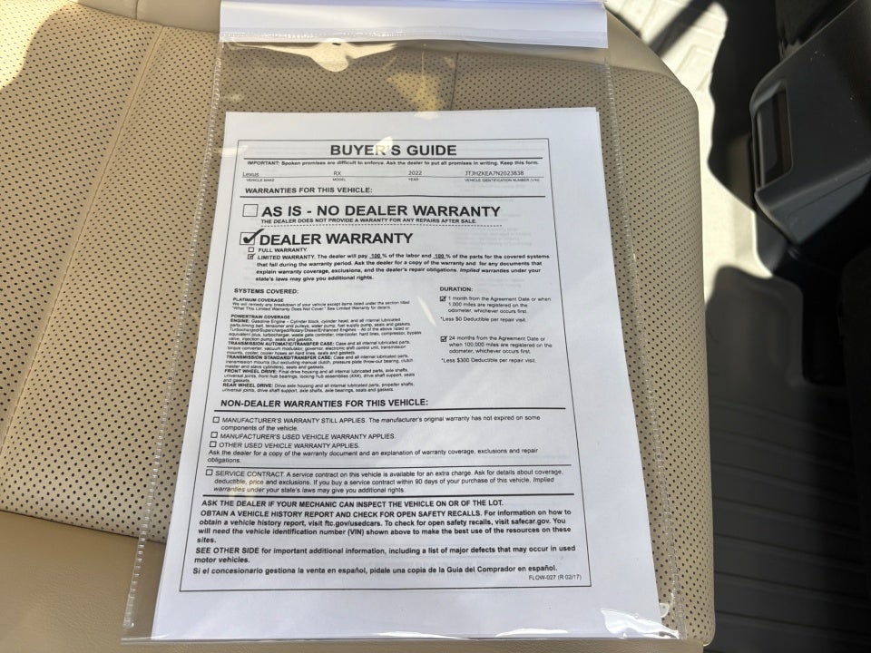 2022 Lexus RX 350L RX 350L