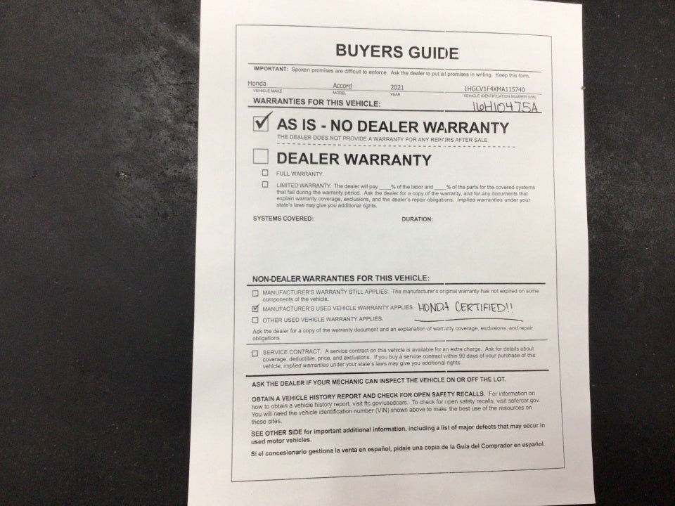 2021 Honda Accord Sport Special Edition