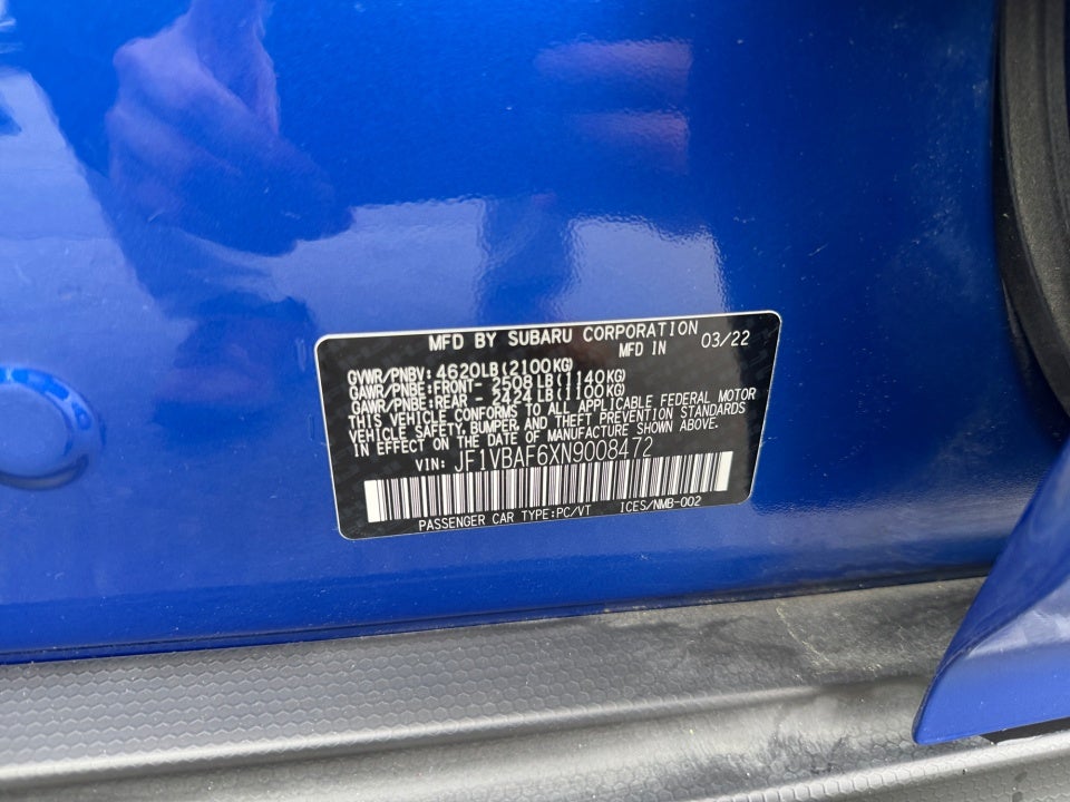 2022 Subaru WRX Premium