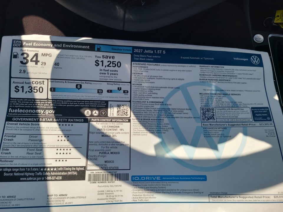 2027 Volkswagen Jetta 2.0 S
