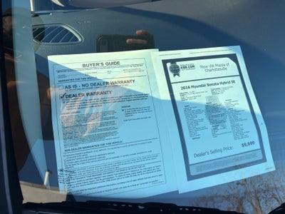 2016 Hyundai Sonata Hybrid SE