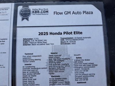 2025 Honda Pilot Elite