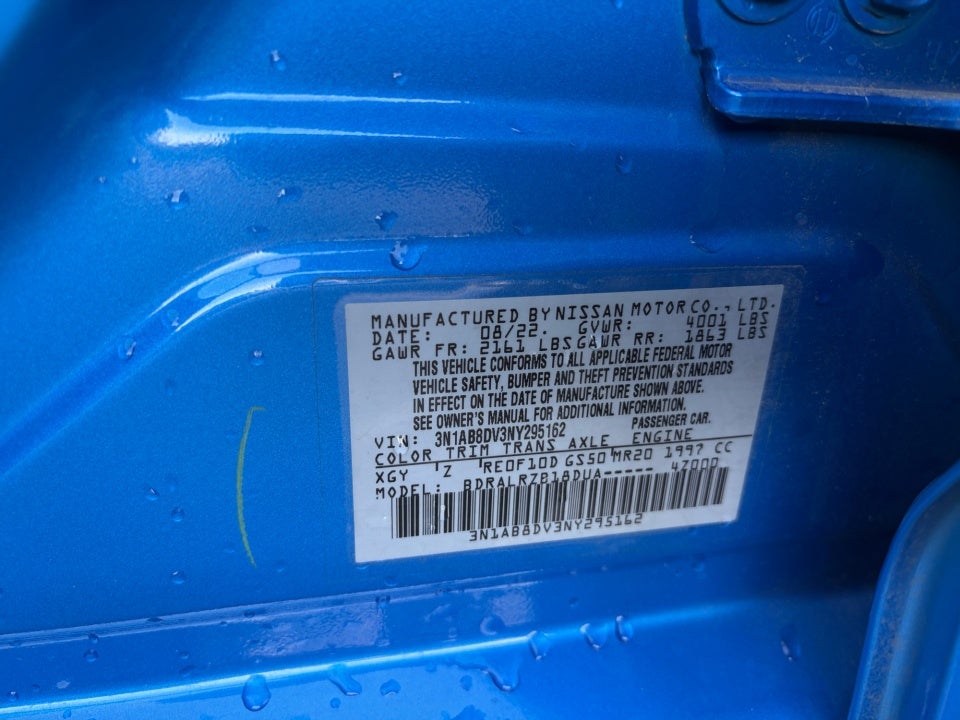 2022 Nissan Sentra SR Xtronic CVT