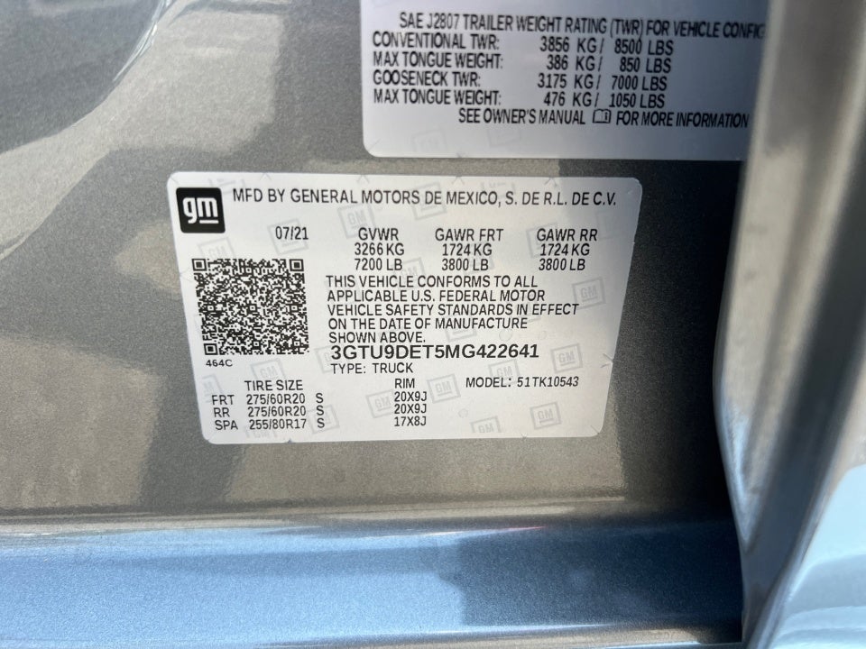 2021 GMC Sierra 1500 4WD Crew Cab Short Box SLT