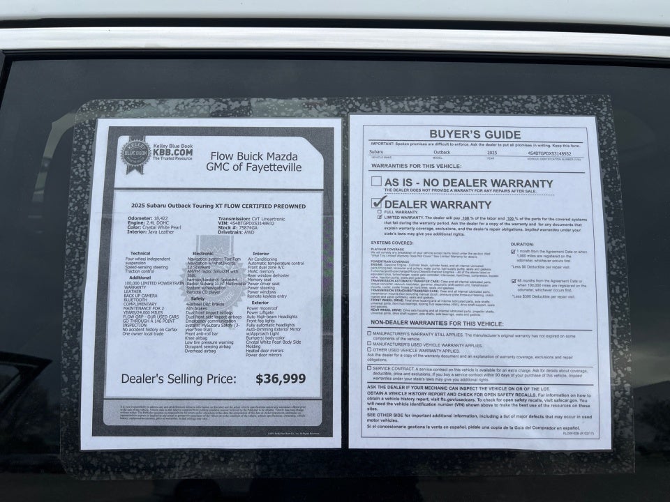 2025 Subaru Outback Touring XT