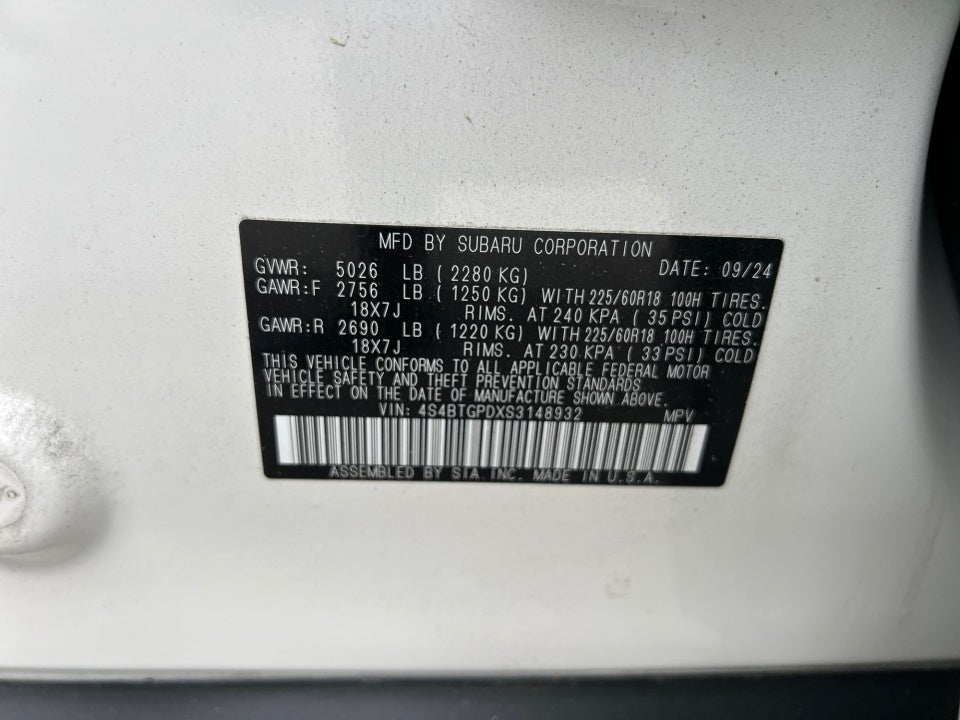 2025 Subaru Outback Touring XT