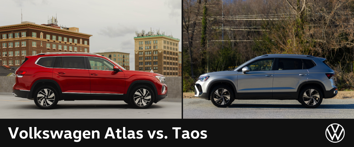 2025 Volkswagen Atlas vs 2025 Volkswagen Taos comparison in Charlottesville VA